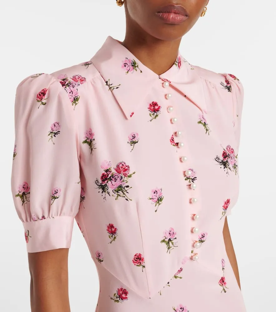 Alessandra Rich Embellished silk midi dress