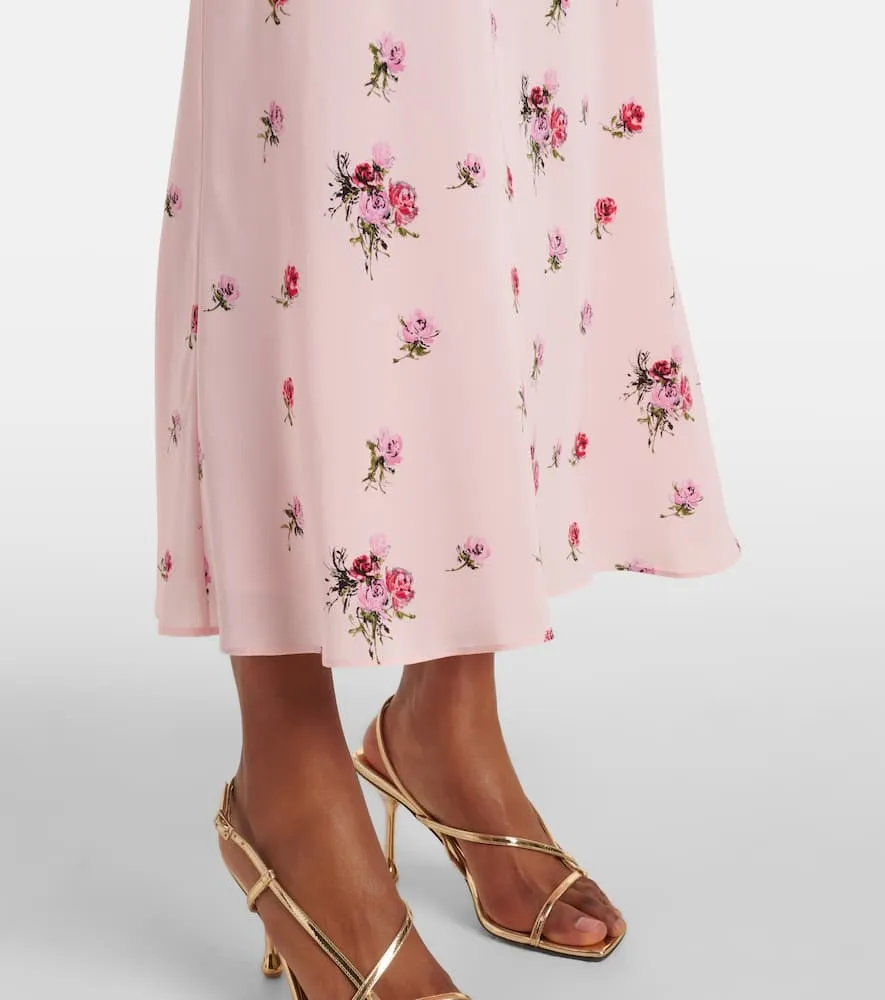 Alessandra Rich Embellished silk midi dress