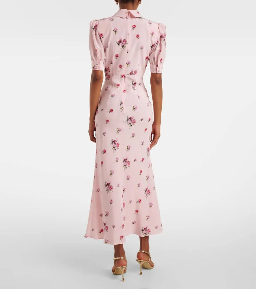 Alessandra Rich Embellished silk midi dress