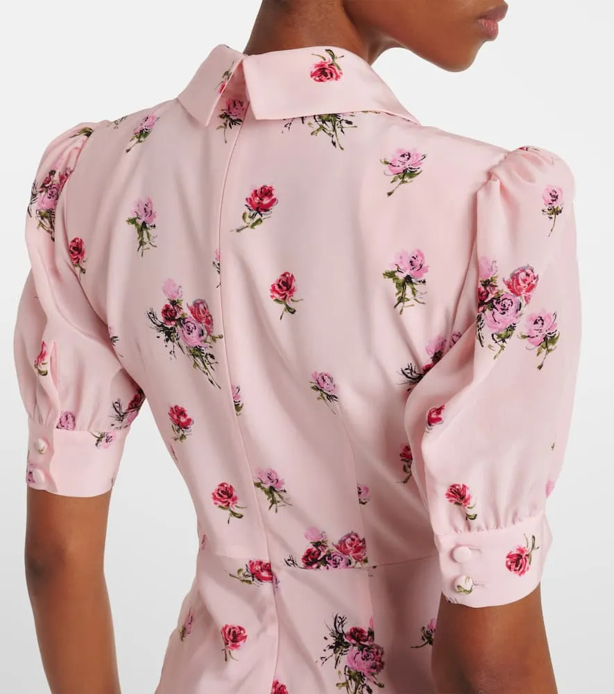 Alessandra Rich Embellished silk midi dress