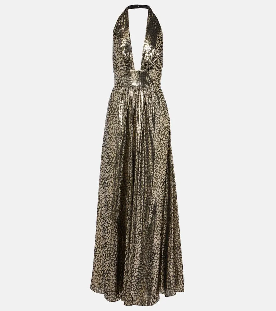 Alexandra Miro Ivy leopard-print open-back maxi dress
