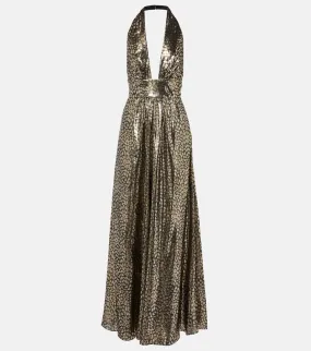 Alexandra Miro Ivy leopard-print open-back maxi dress