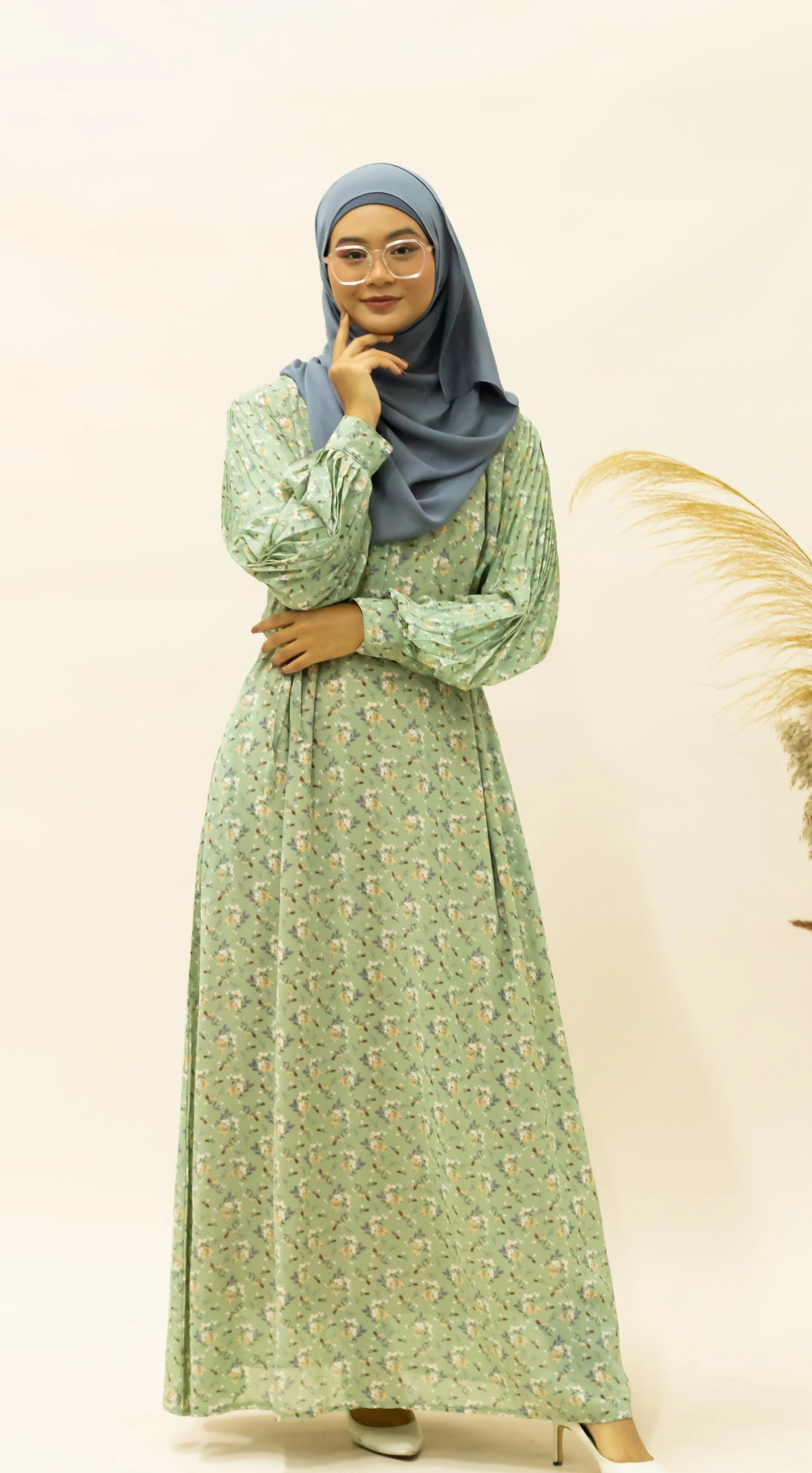BAIZA MAXI DRESS - SAGE