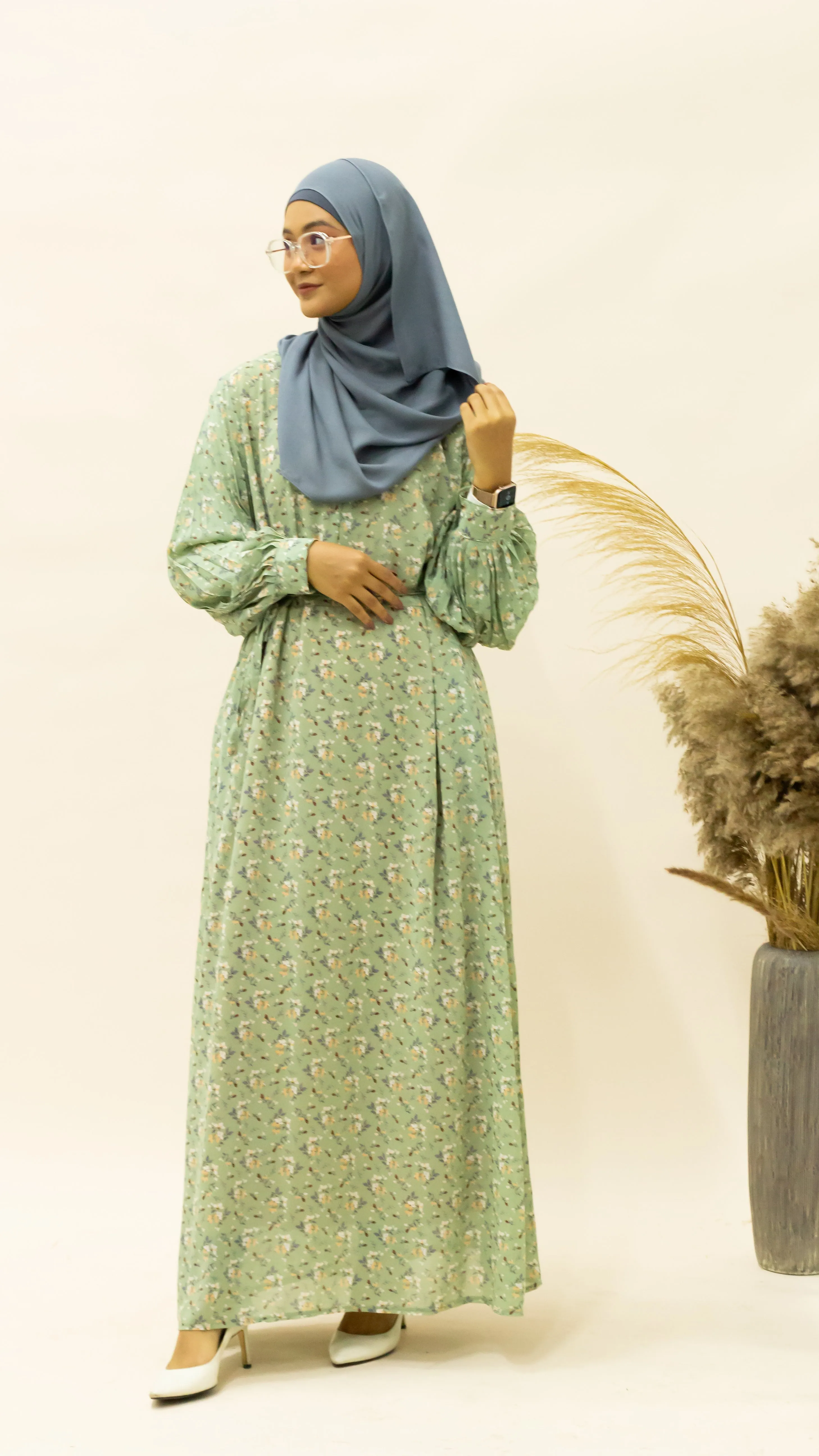 BAIZA MAXI DRESS - SAGE