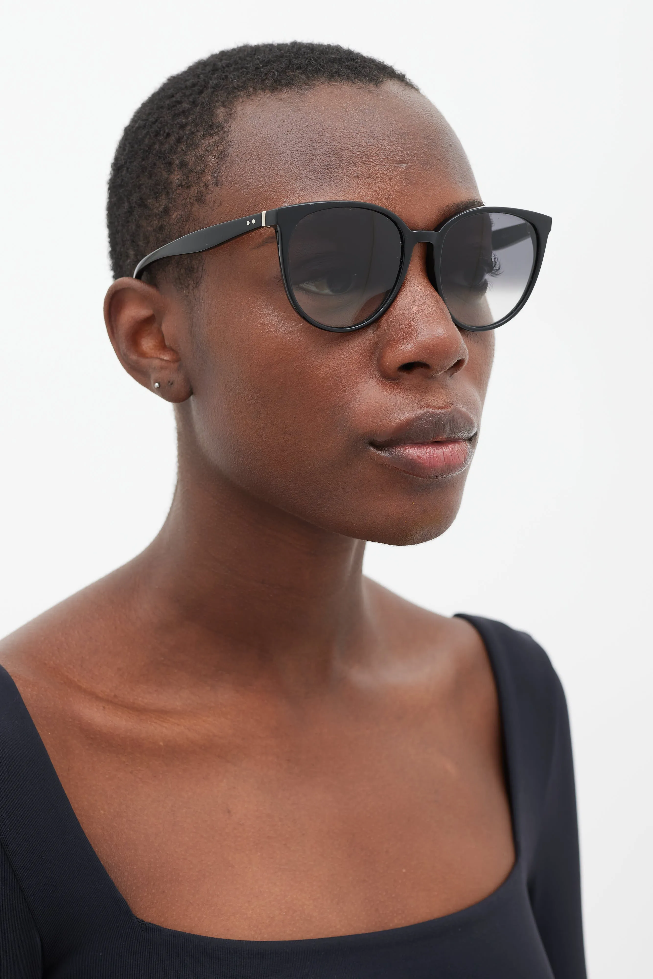 Black Thin Mary Sunglasses