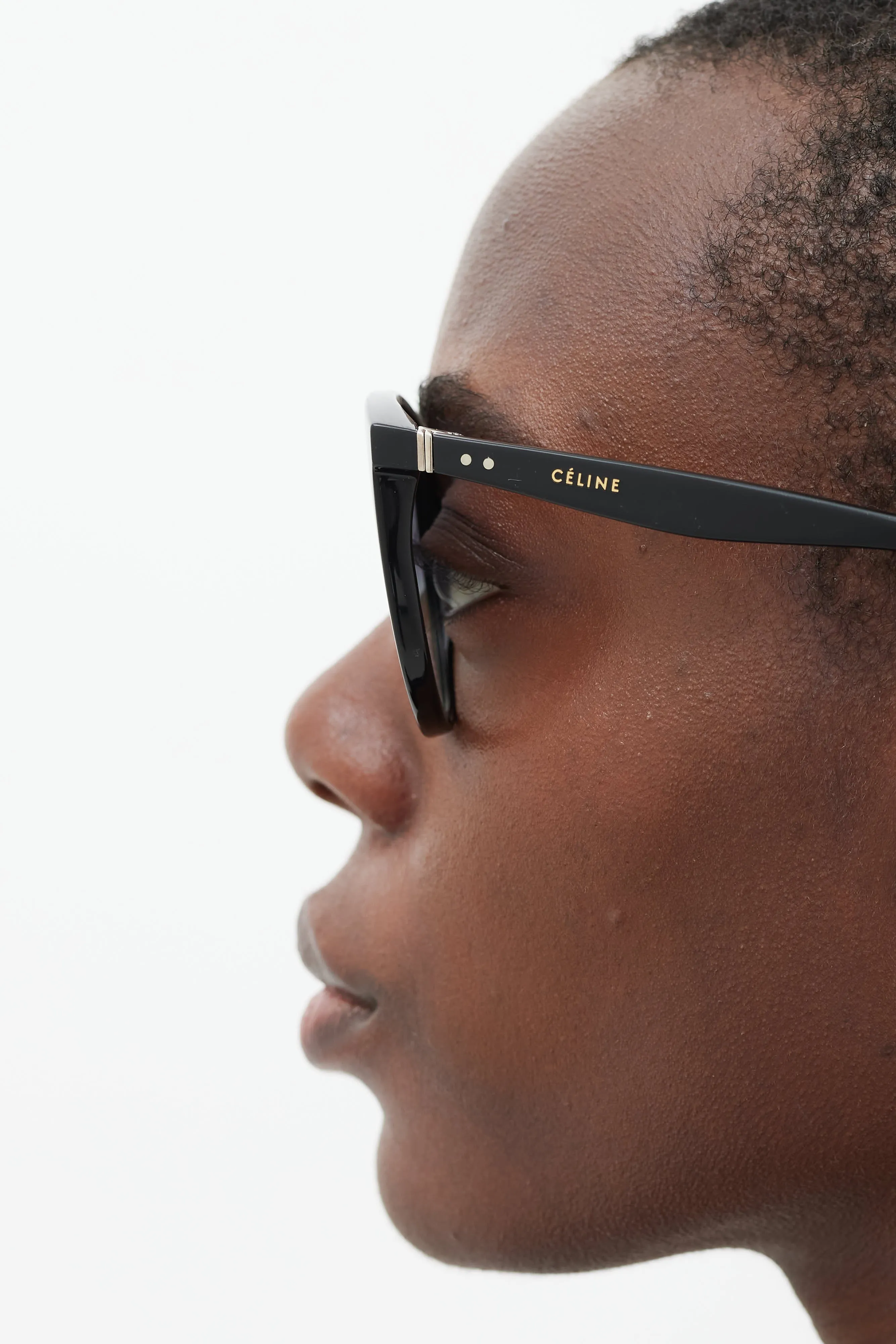 Black Thin Mary Sunglasses