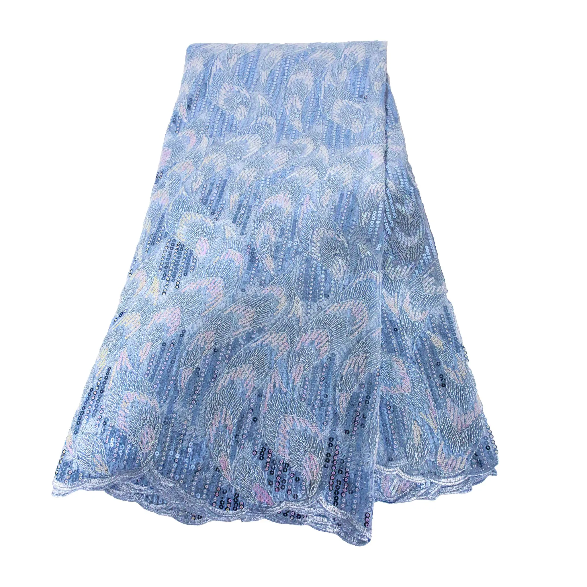 Blue Tulle Net Lace