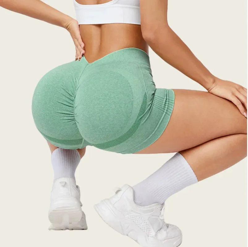 Booty-Boosting V-Back Scrunch Shorts for Yoga & Fitness