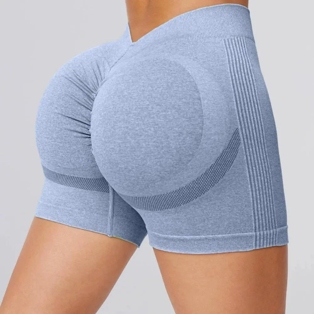 Booty-Boosting V-Back Scrunch Shorts for Yoga & Fitness