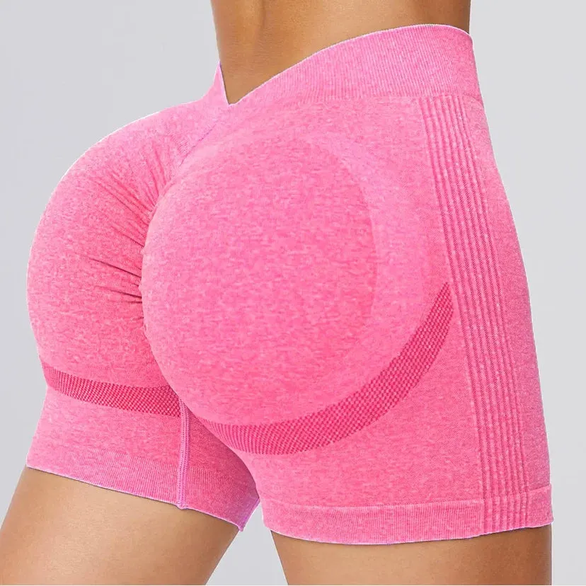 Booty-Boosting V-Back Scrunch Shorts for Yoga & Fitness