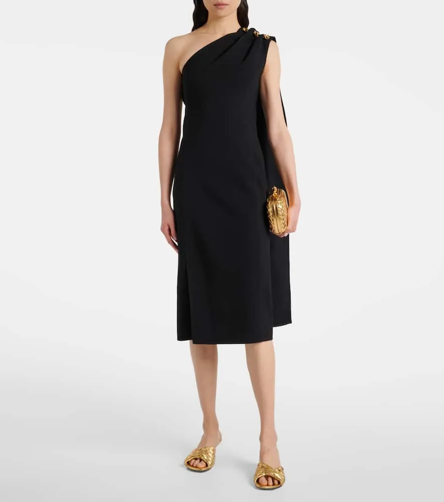 Bottega Veneta One-shoulder cr√É¬™pe midi dress