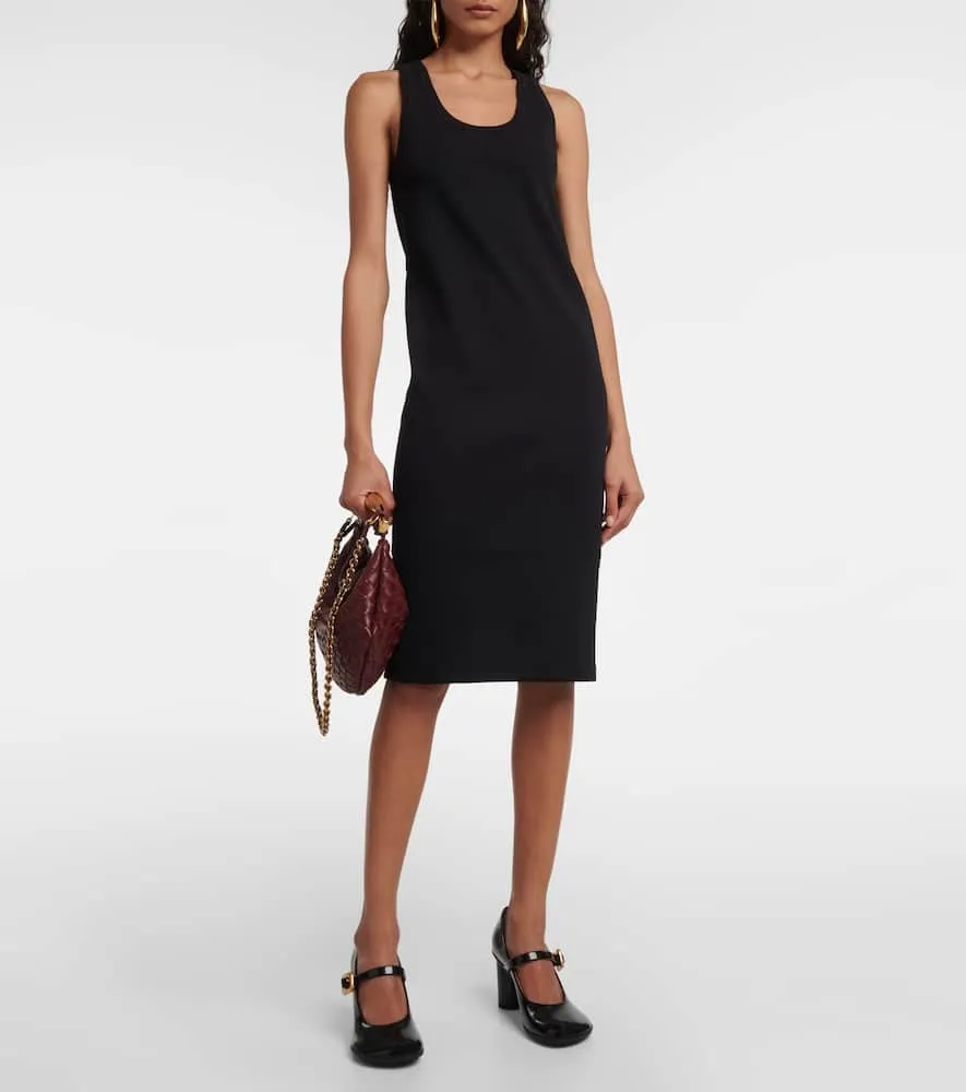 Bottega Veneta Ribbed-knit cotton jersey midi dress