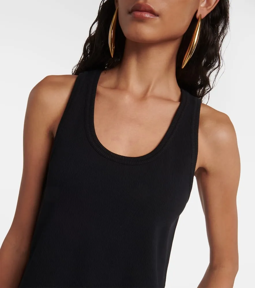 Bottega Veneta Ribbed-knit cotton jersey midi dress