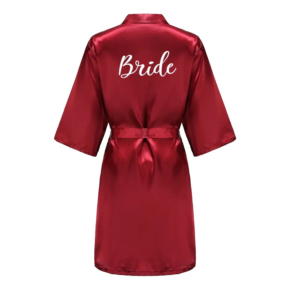 Bridal Party Custom Satin Robes for After Party Weddings