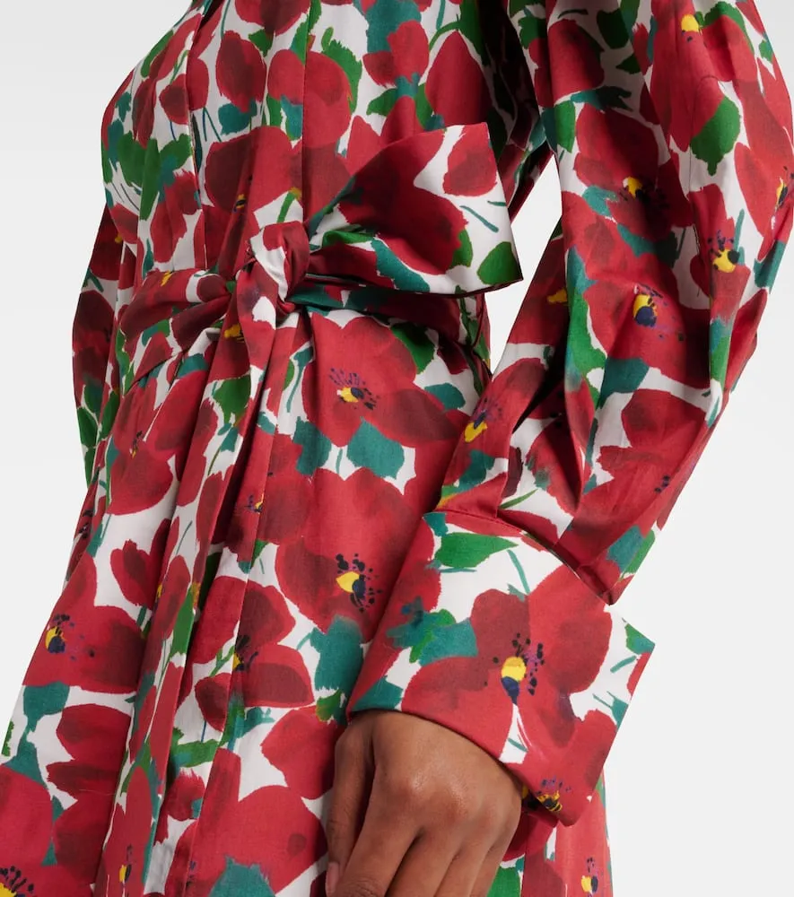 Carolina Herrera Floral cotton-blend shirt dress