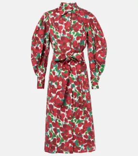 Carolina Herrera Floral cotton-blend shirt dress