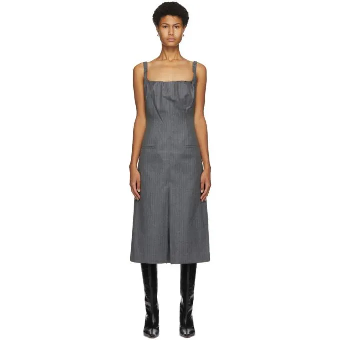 Commission Grey Herringbone Dress