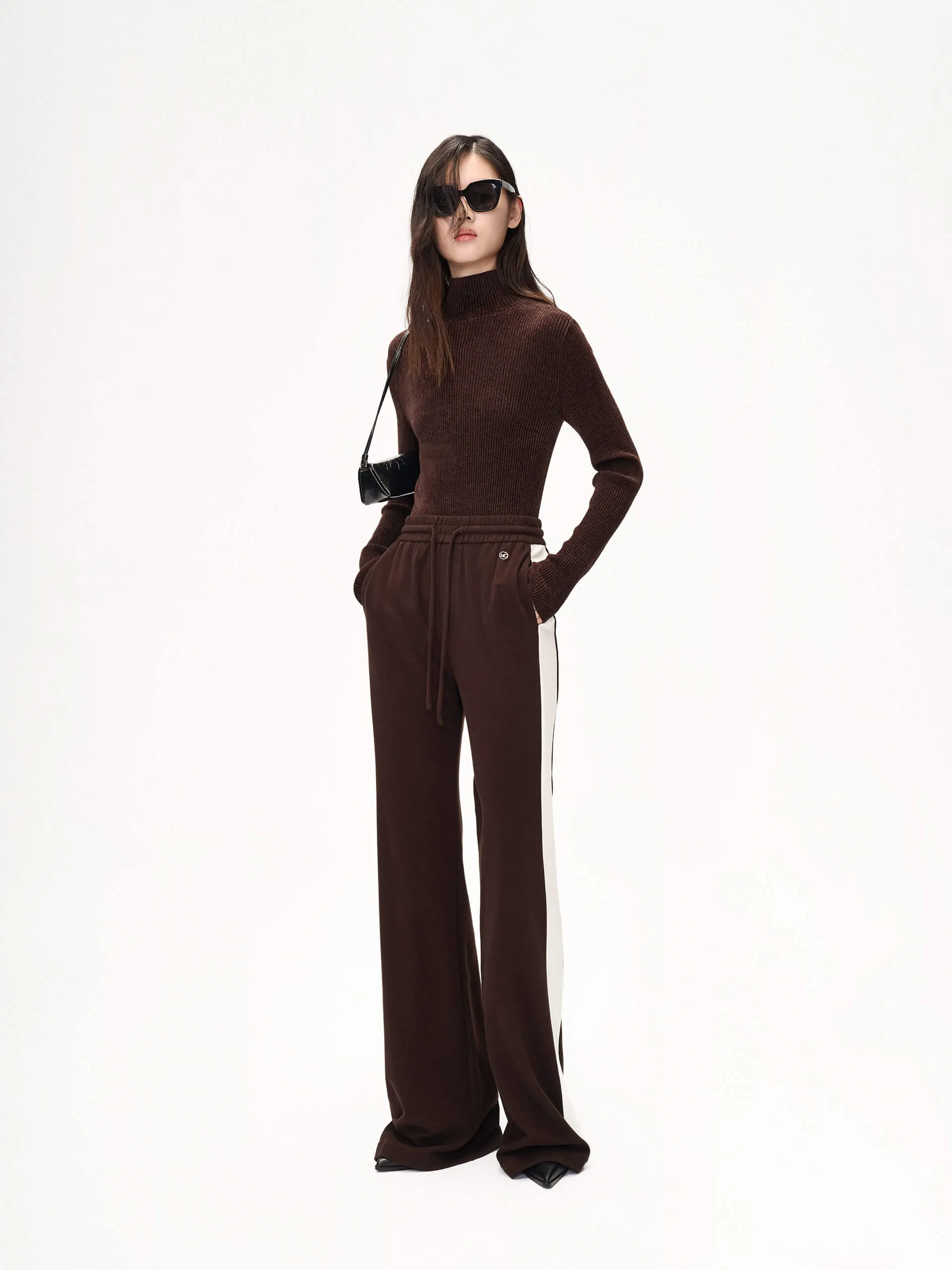 Contrast Drawstring Pants