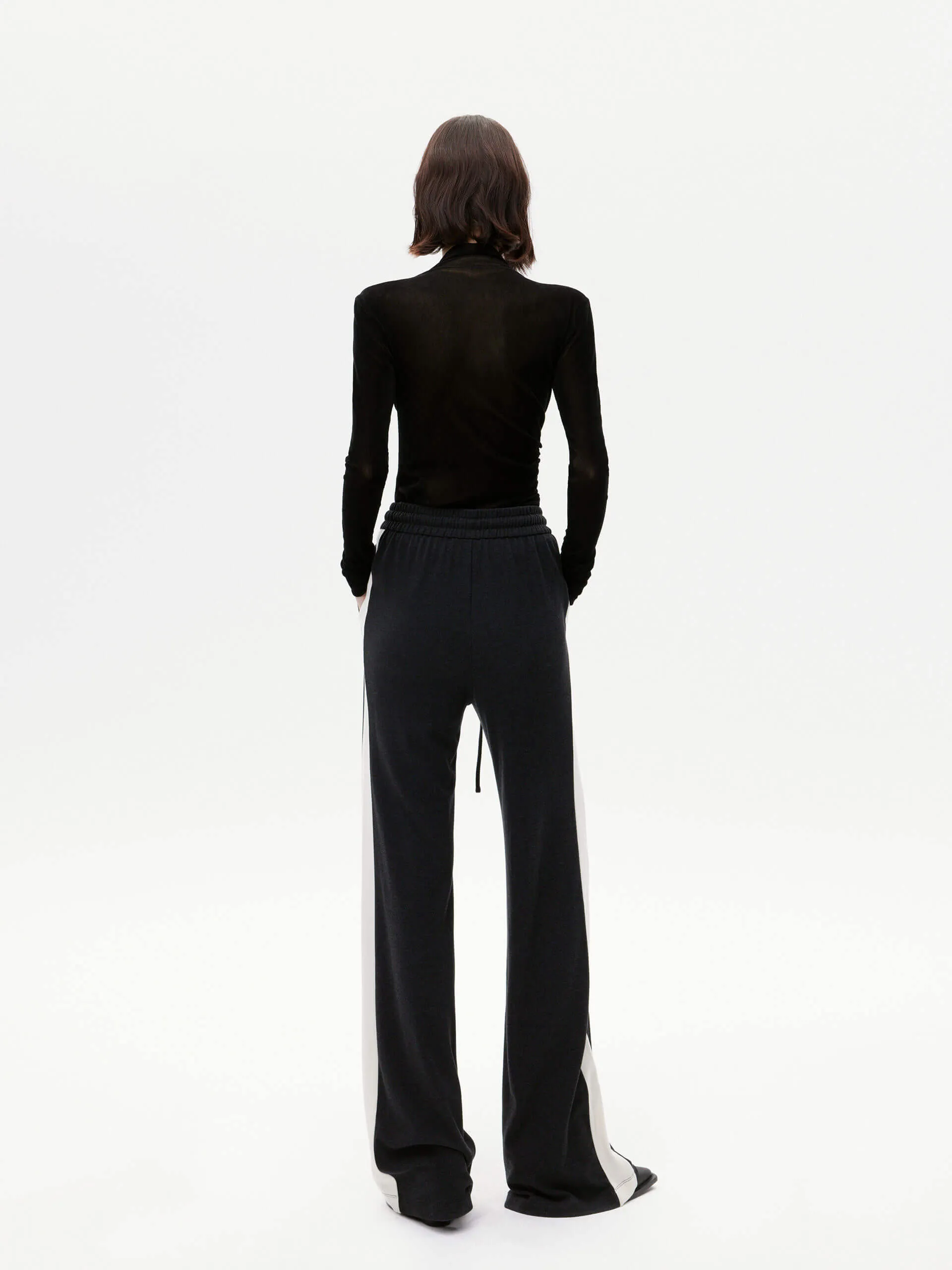 Contrast Drawstring Pants