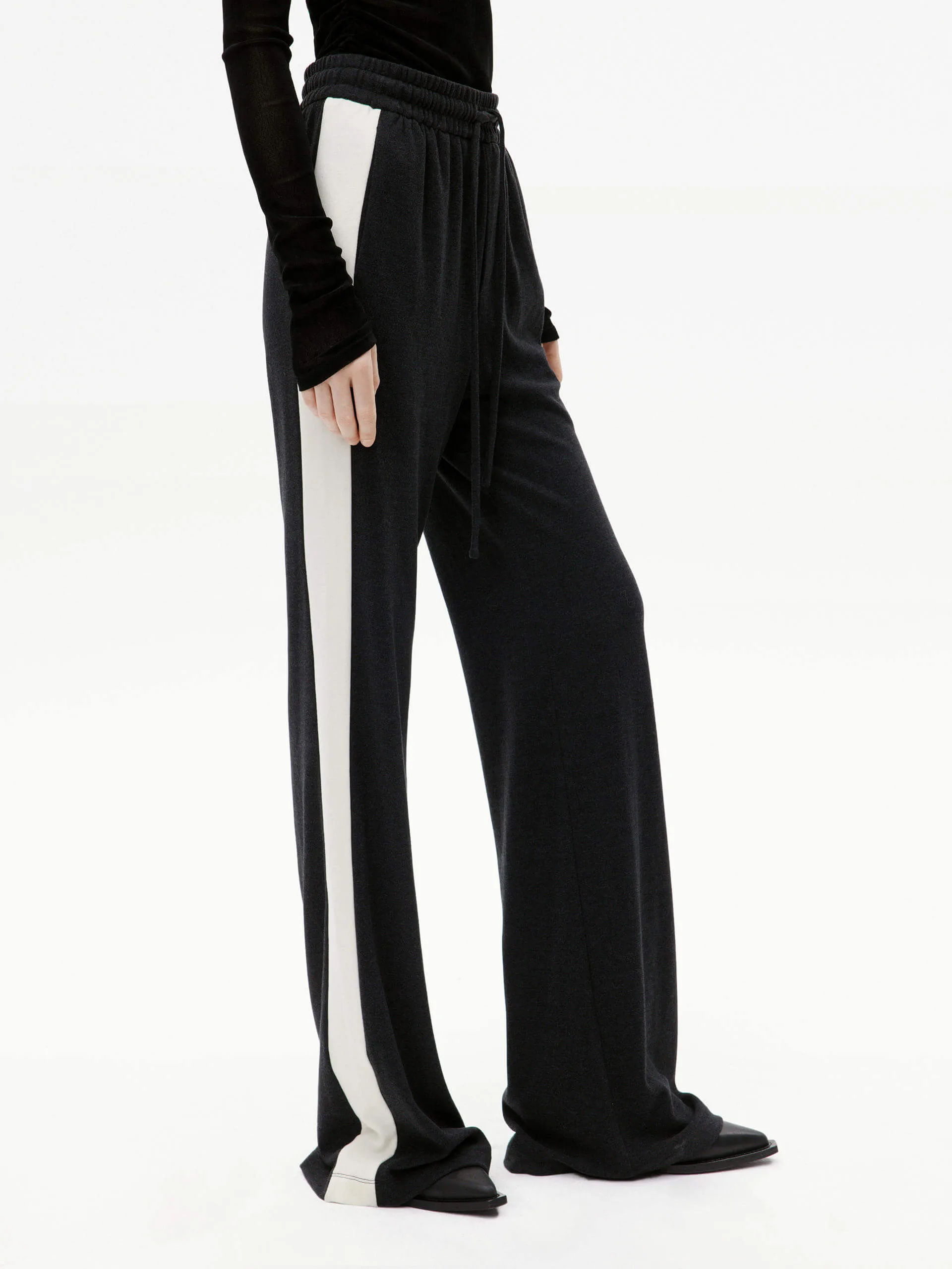 Contrast Drawstring Pants
