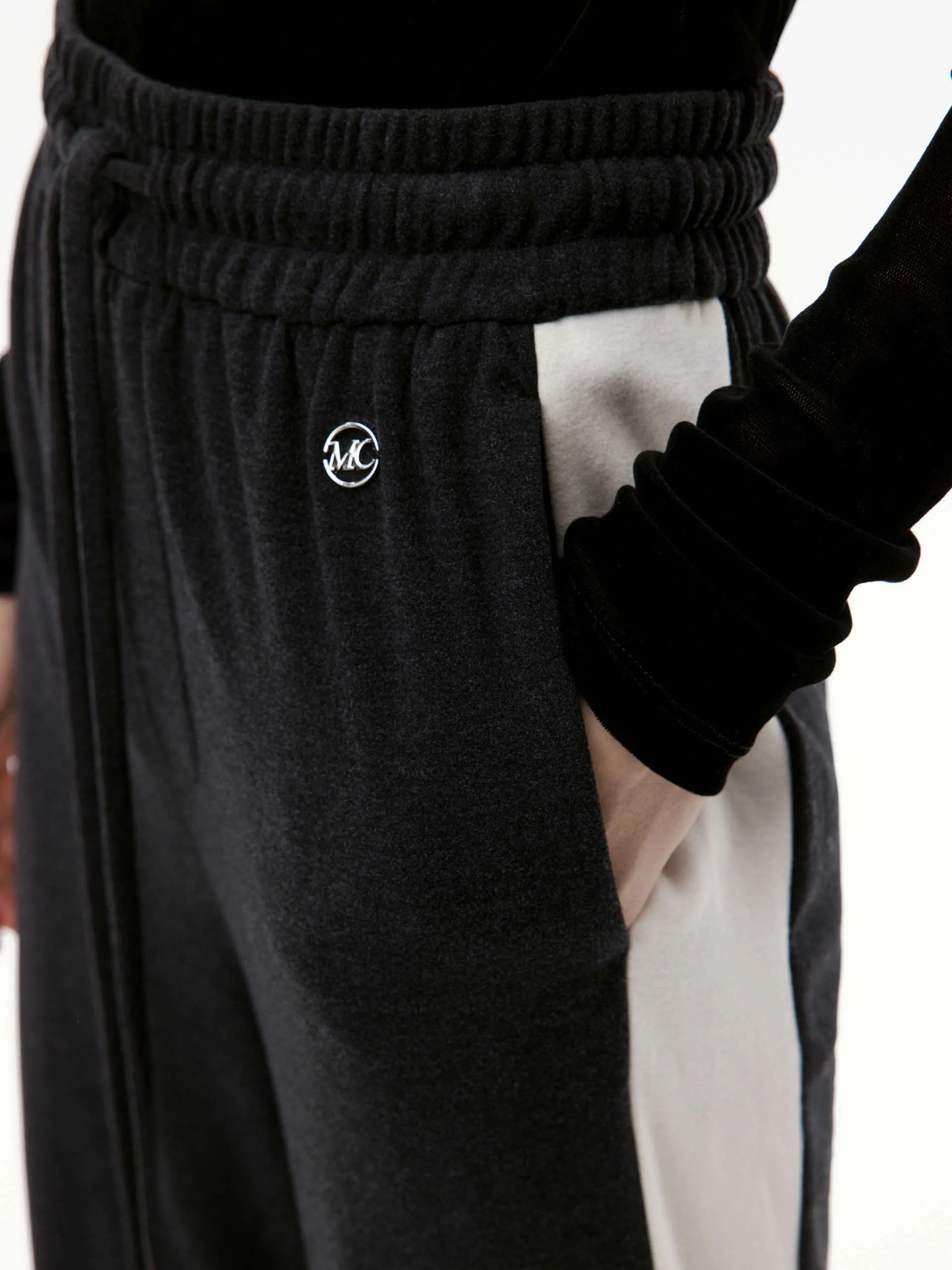 Contrast Drawstring Pants