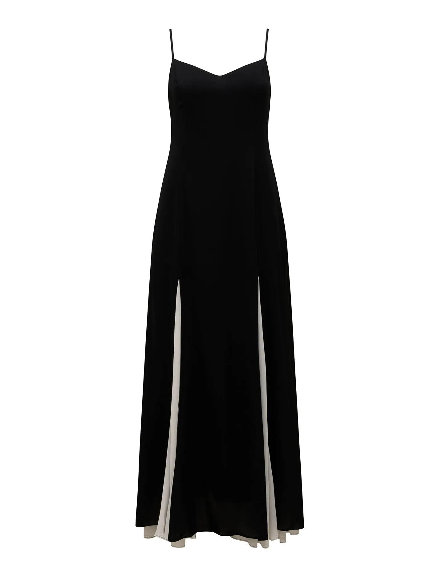 Dahlia Contrast Godet Maxi Dress