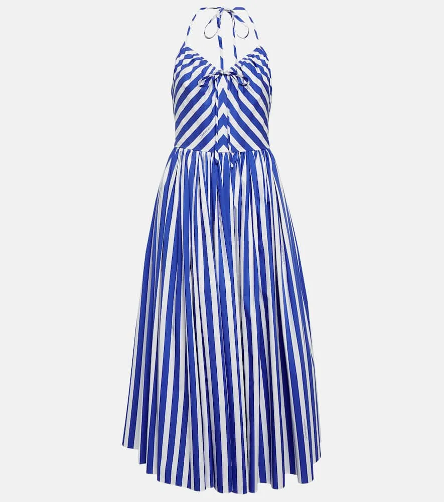 Dolce&Gabbana Portofino striped cotton midi dress