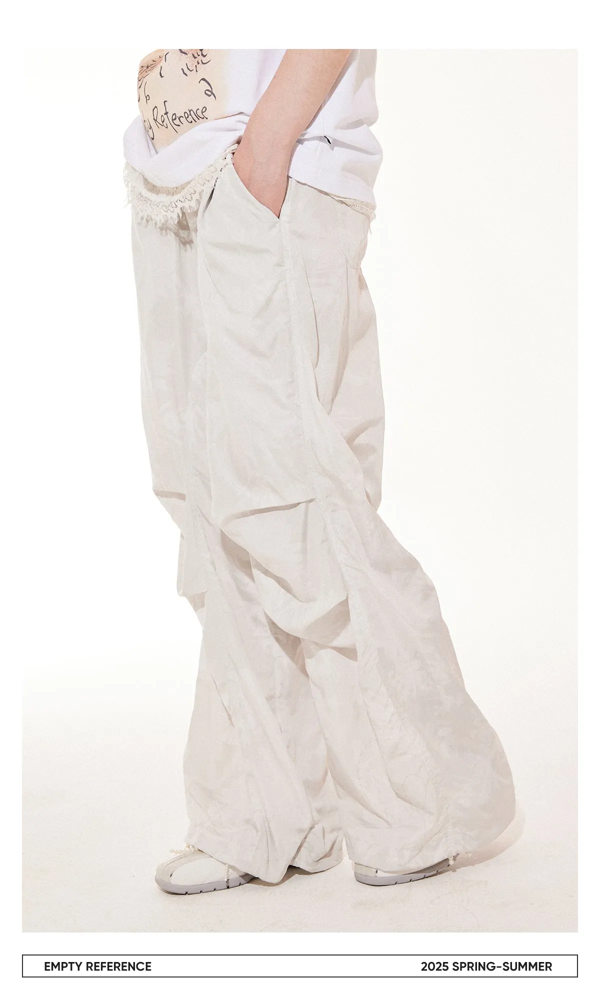 Drawstring Parachute Pants