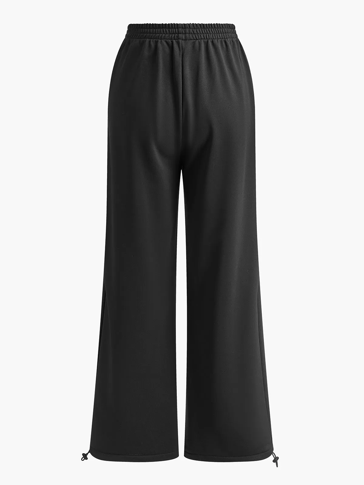 Drawstring Side Contrast Striped Pants