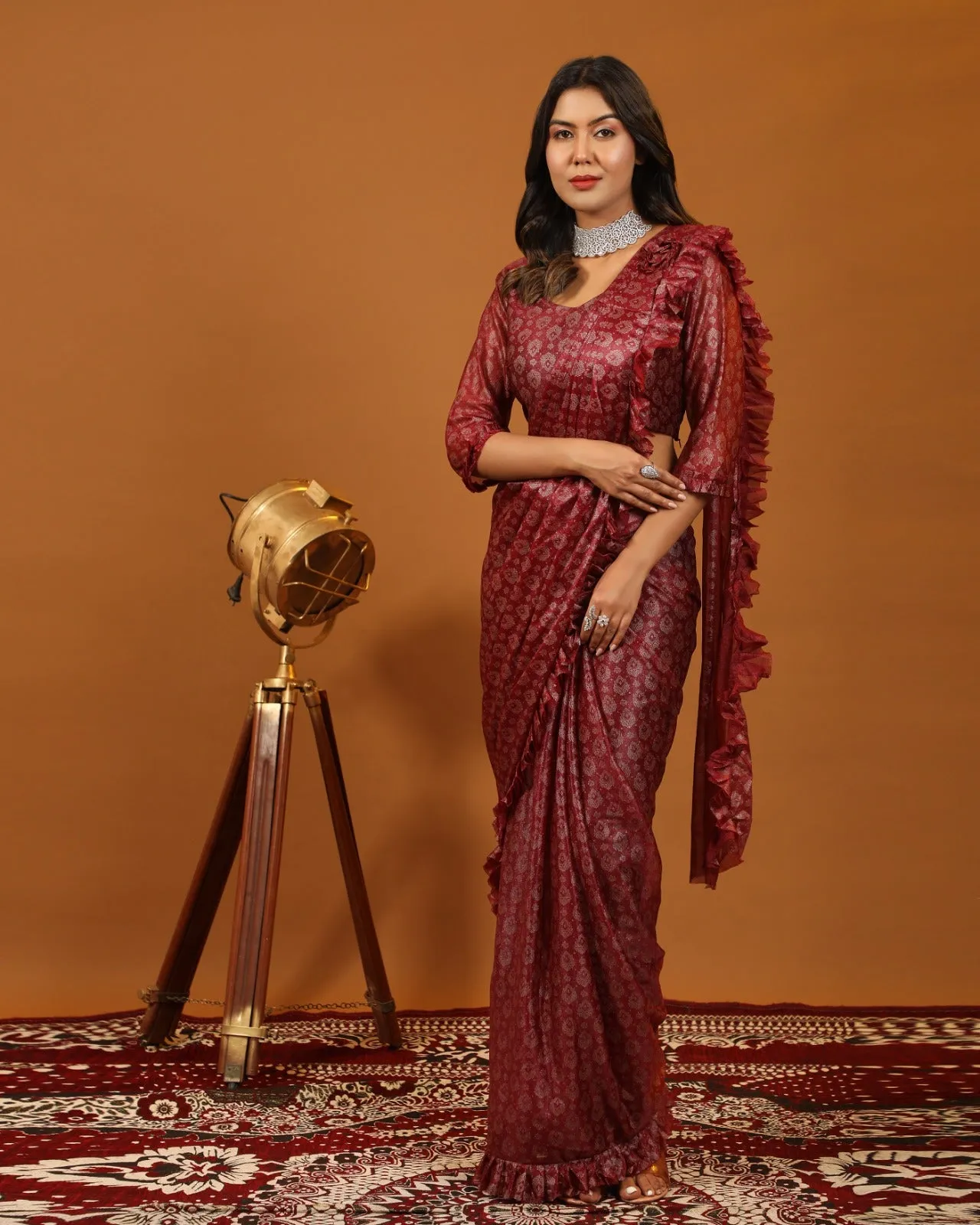 FANCY READYMADE SAREE D.NO 101012