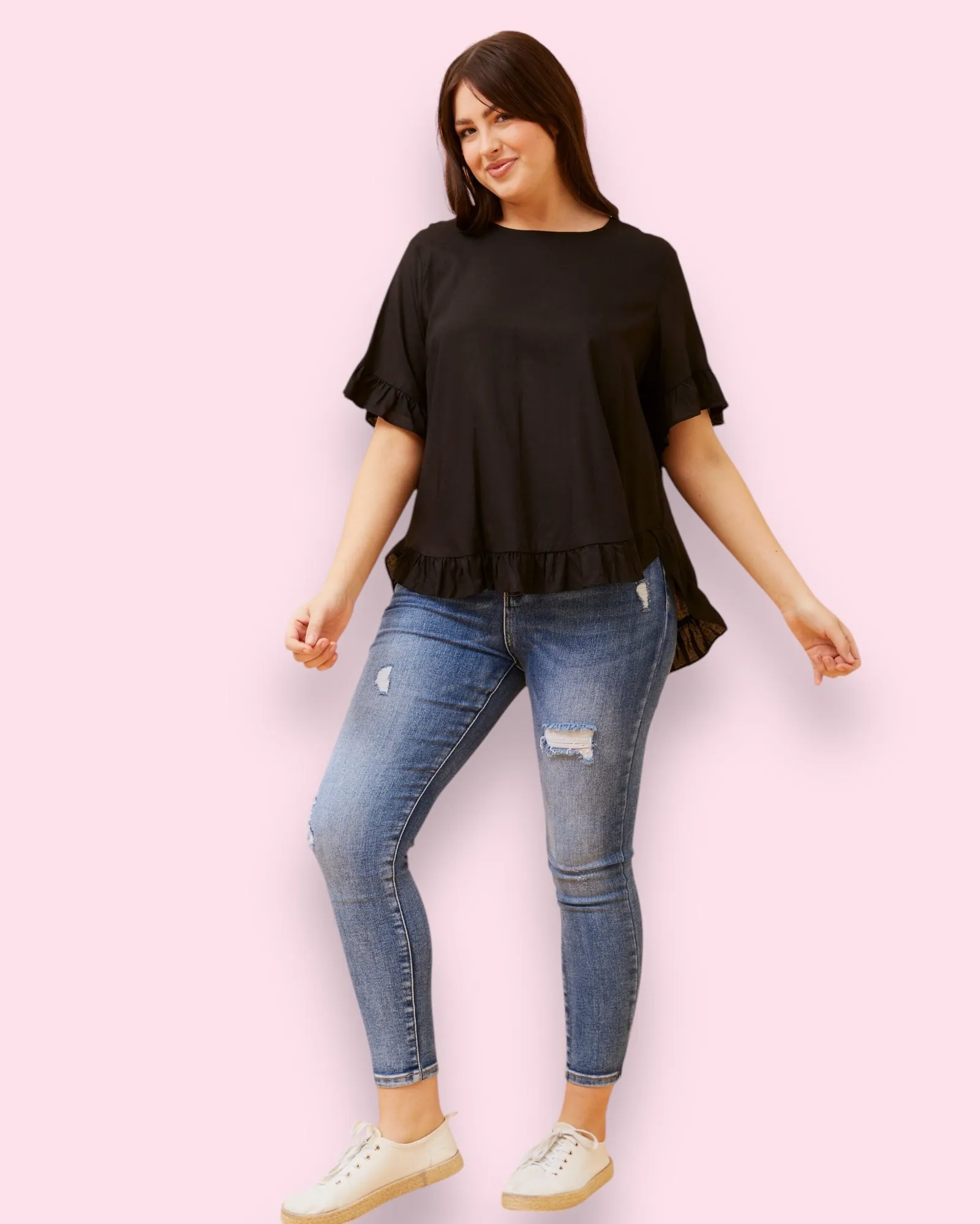 Frill Top With Back Buttons
