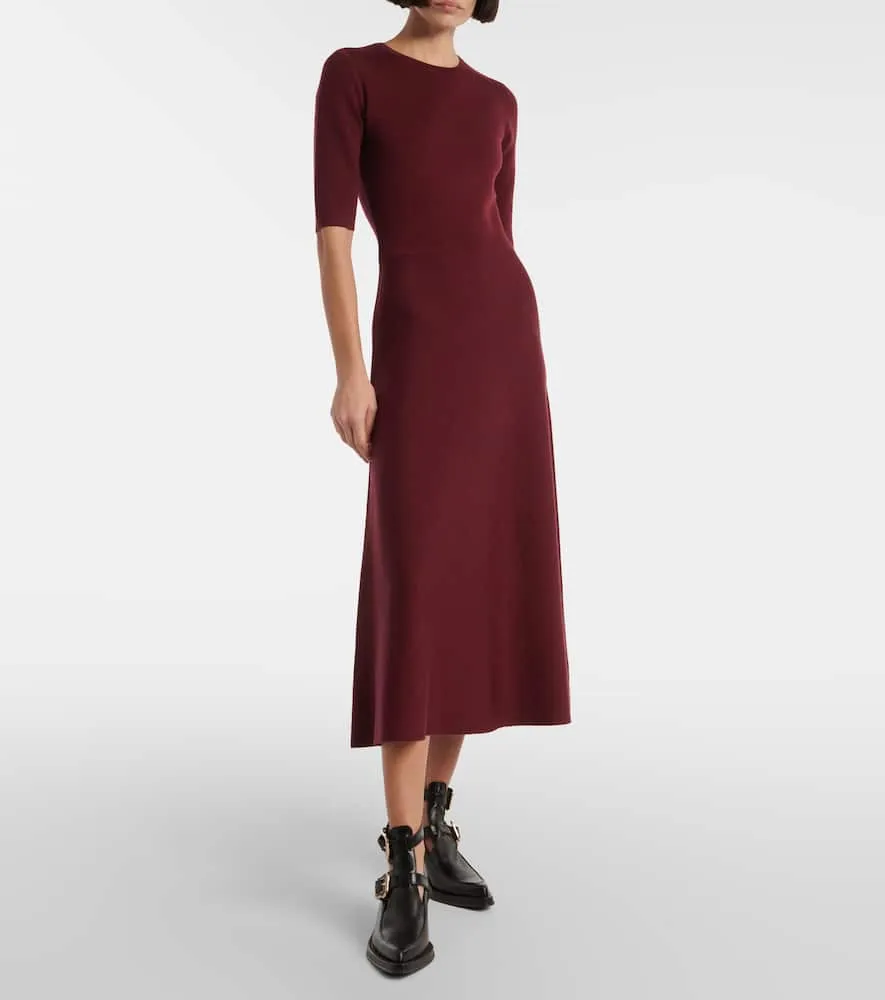 Gabriela Hearst Seymore wool, cashmere, and silk midi dress