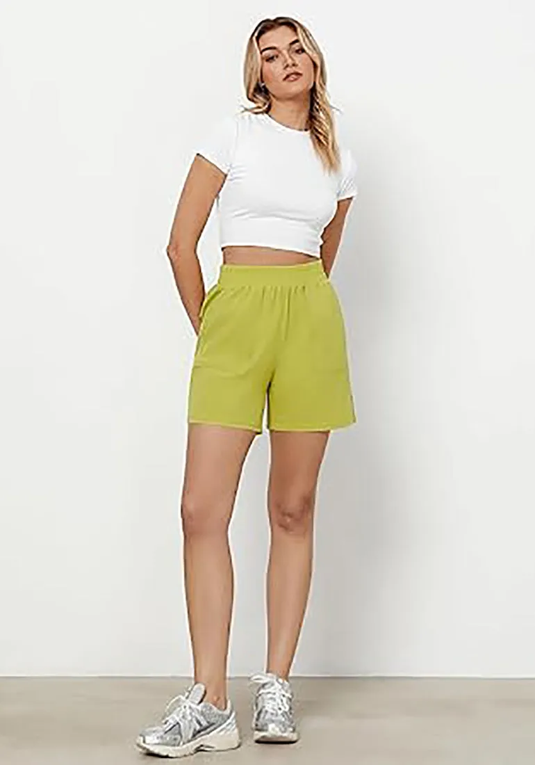 GRAPENT Women's Regular Lounge Casual High Rise Pocket Shorts