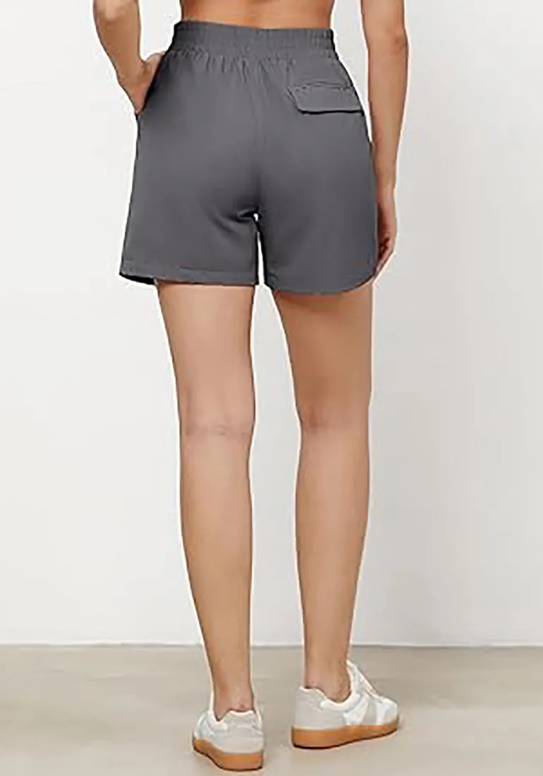 GRAPENT Women's Regular Lounge Casual High Rise Pocket Shorts