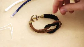 How to Make a Knotted Round Braid Anchor Bracelet