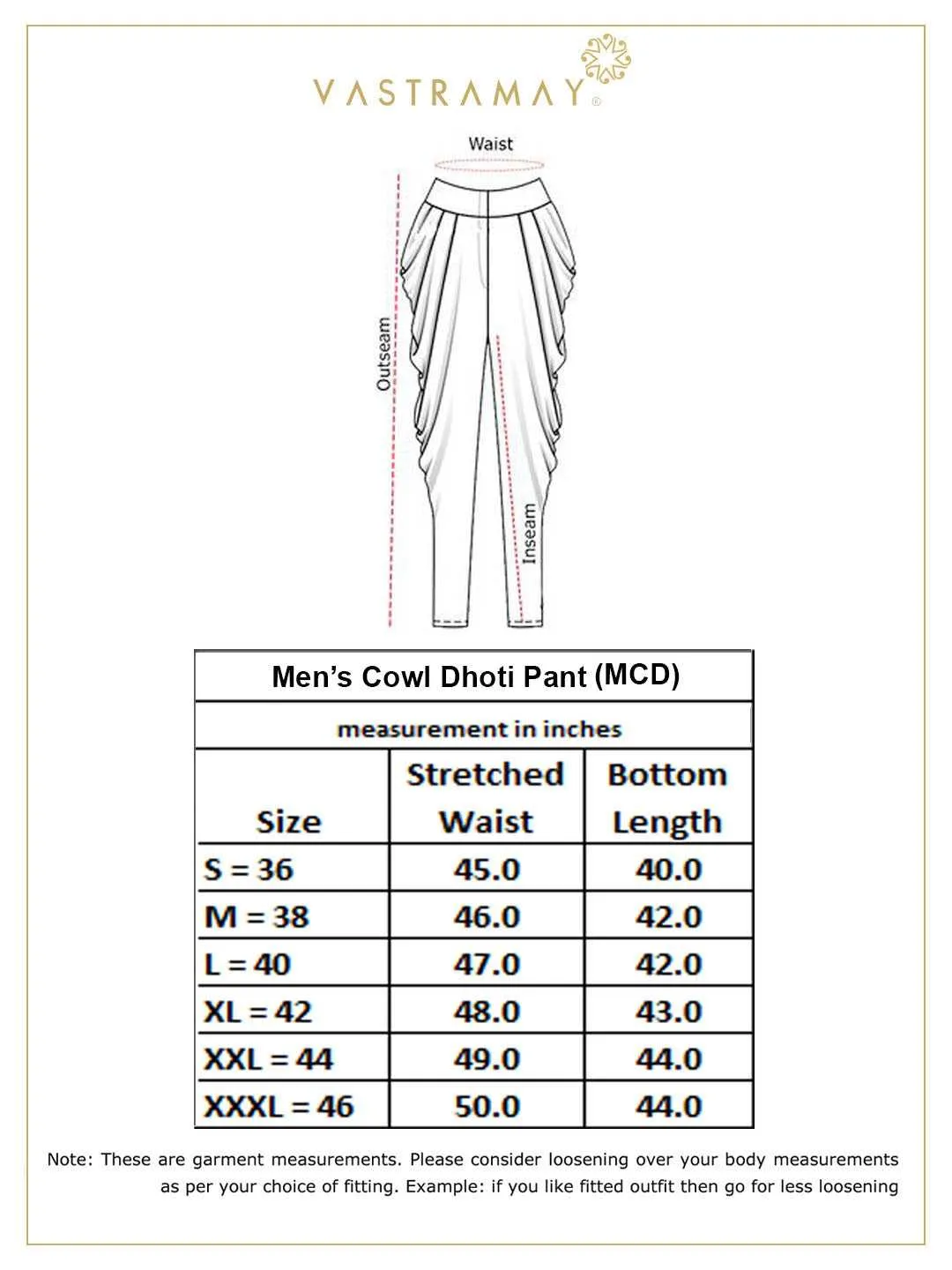 Jashvi Men's Navy Blue Cotton Blend Cowl Dhoti