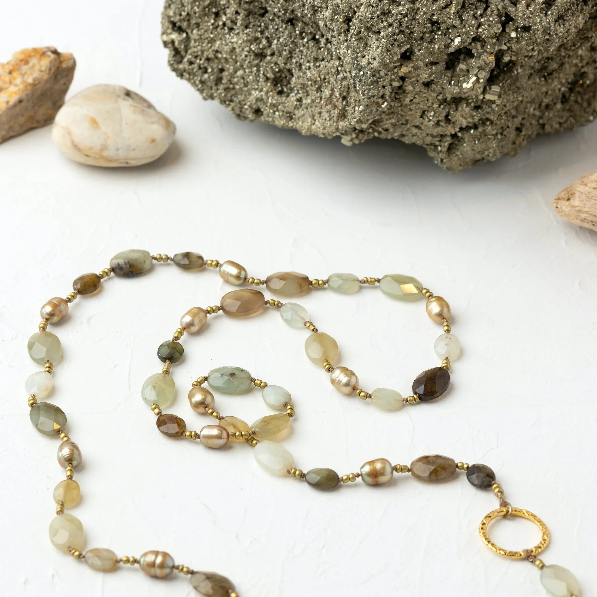 Knotted Silk Necklace - New Jade