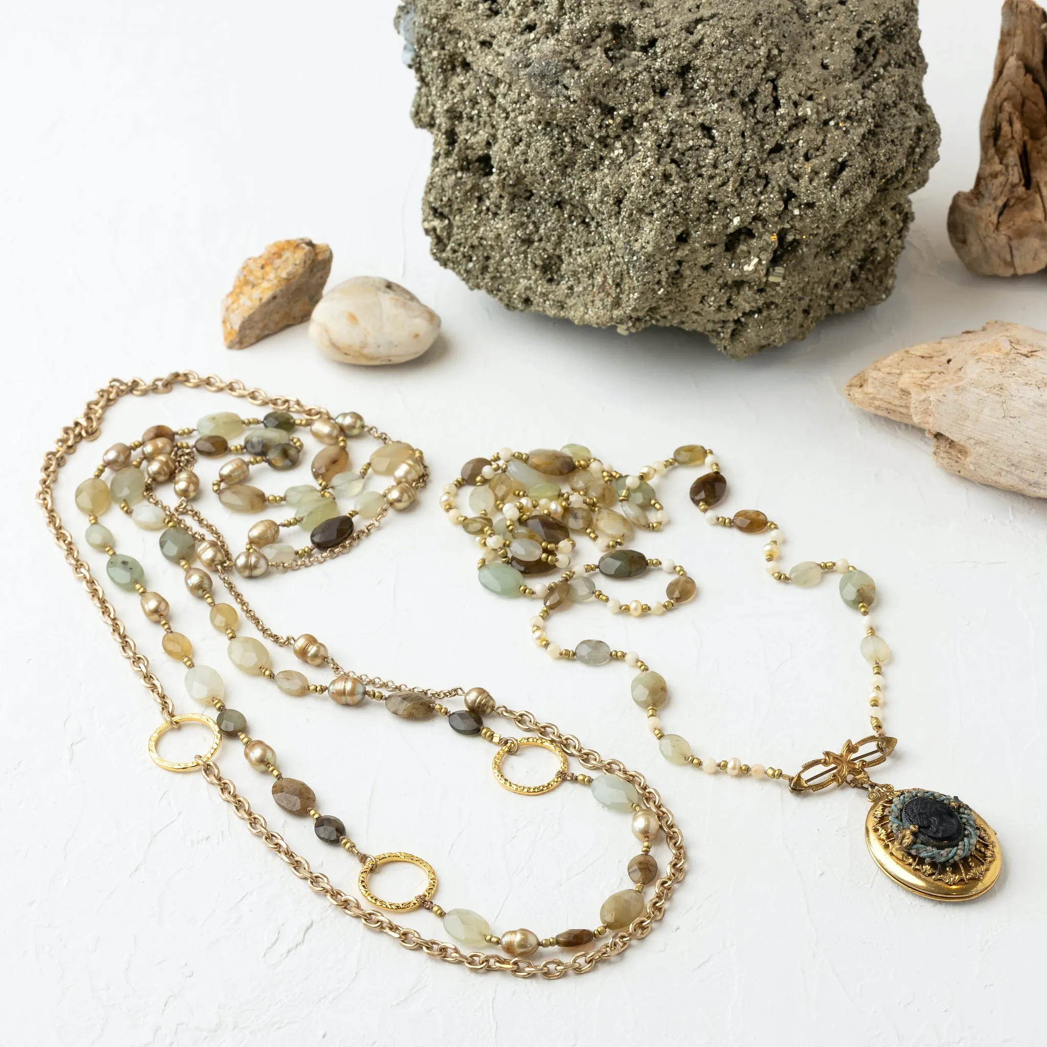 Knotted Silk Necklace - New Jade