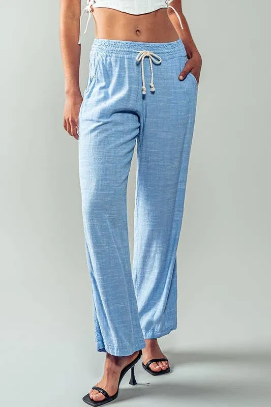 Luxury Linen Drawstring Pants