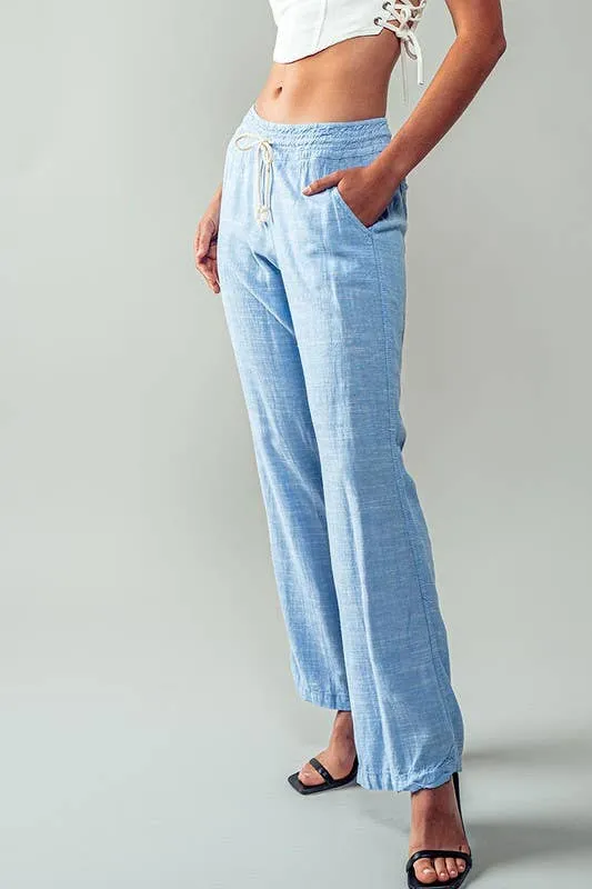 Luxury Linen Drawstring Pants