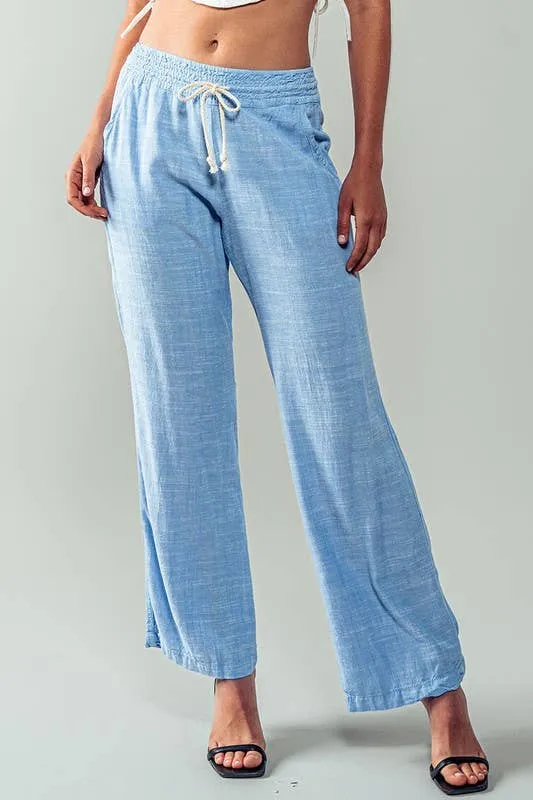 Luxury Linen Drawstring Pants