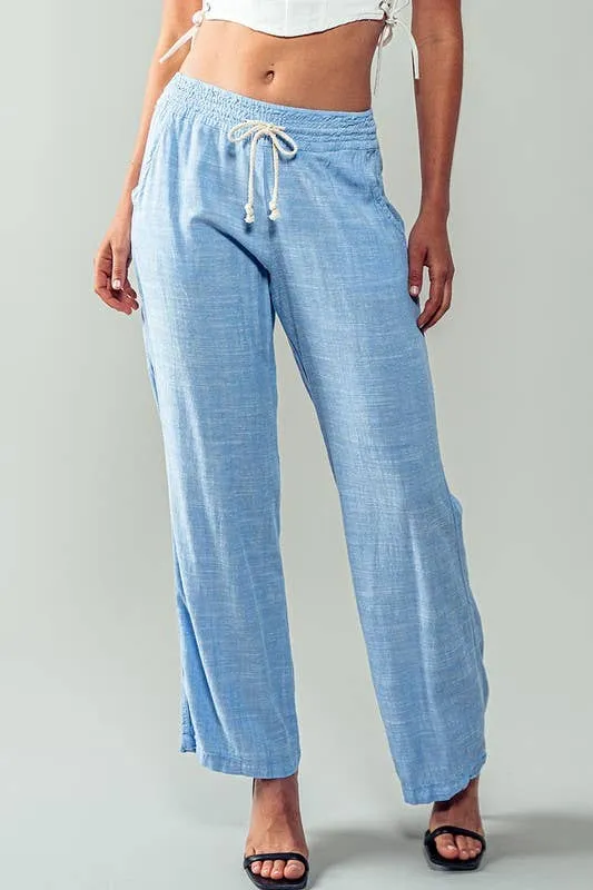 Luxury Linen Drawstring Pants