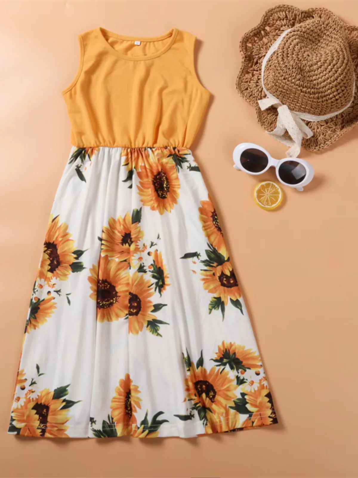 Mommy and Me Sweet Sunflower Maxi Dress