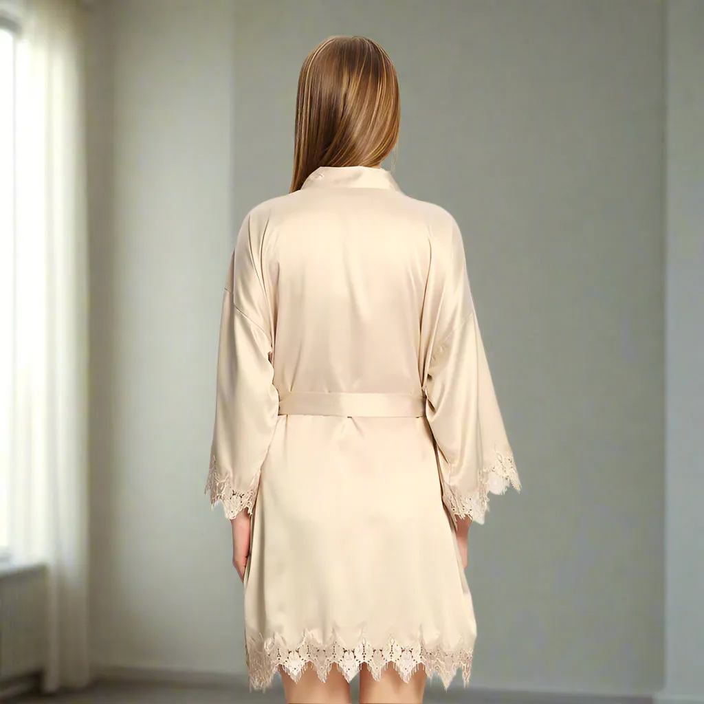 Personalised Print Luxe Bridal Bridesmaid Robe