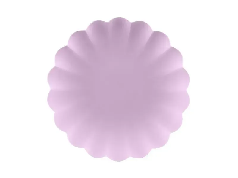Plastic plates Ruffle, 22 x 22 cm, purple