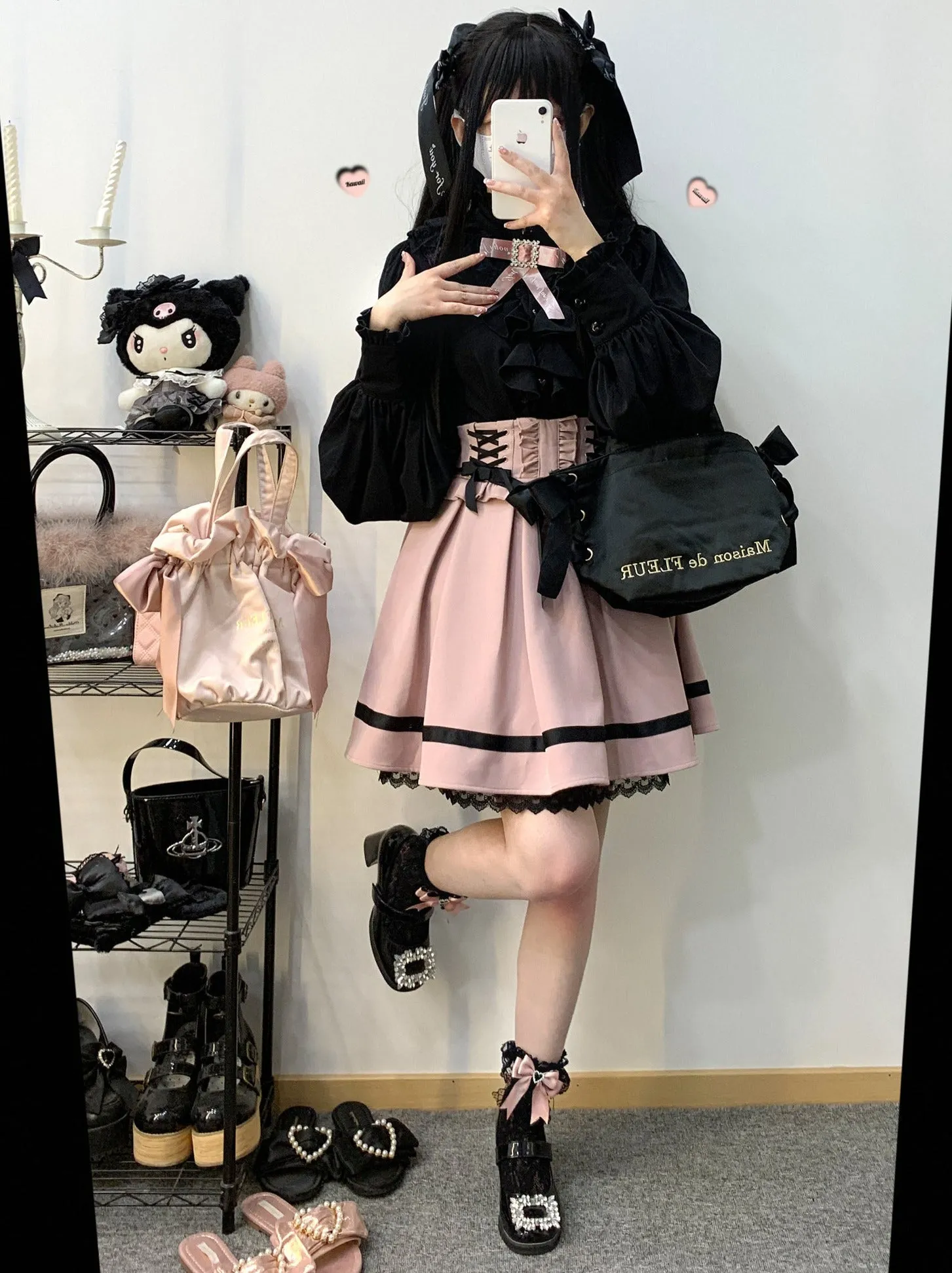 Race -up Waist Frill Chukart