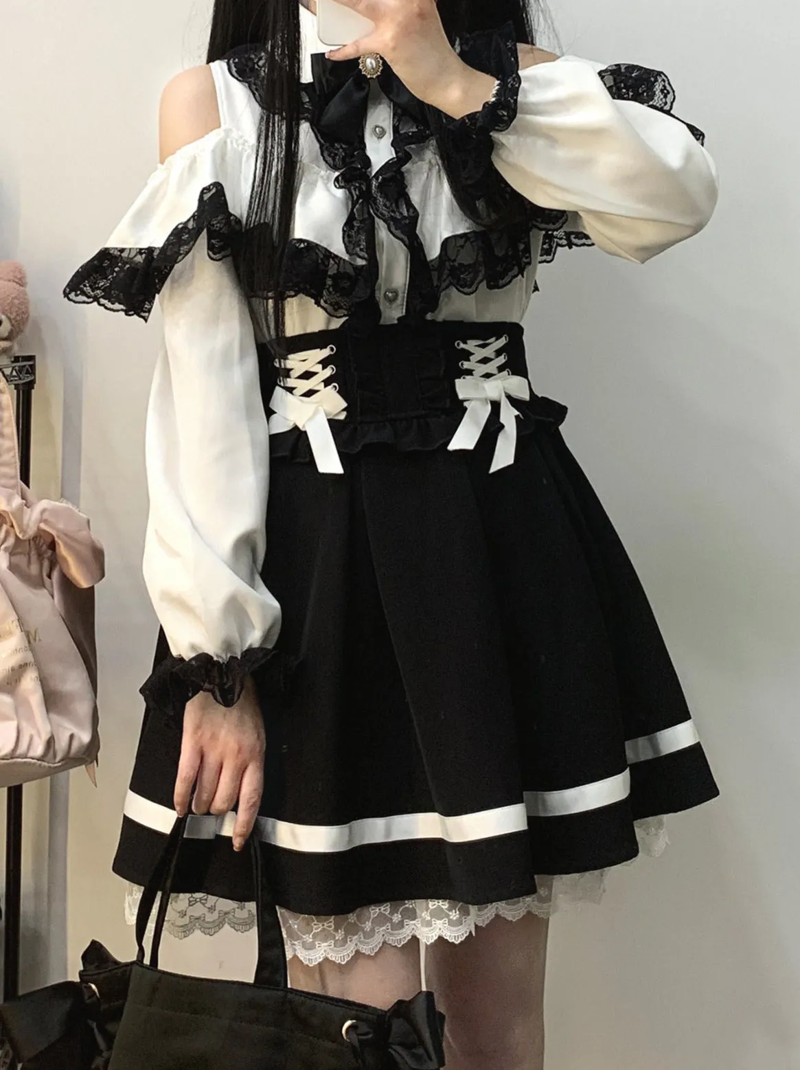 Race -up Waist Frill Chukart