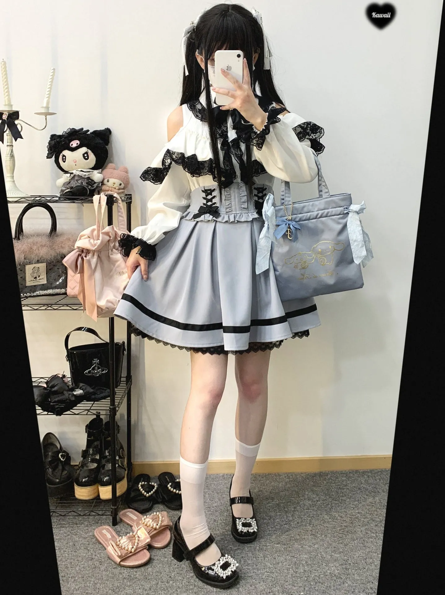 Race -up Waist Frill Chukart