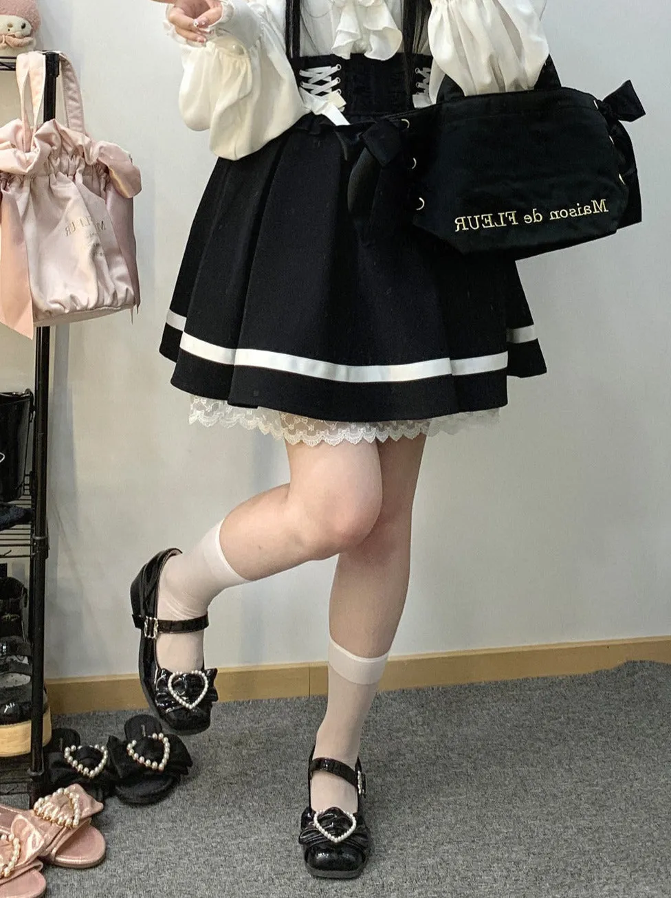 Race -up Waist Frill Chukart