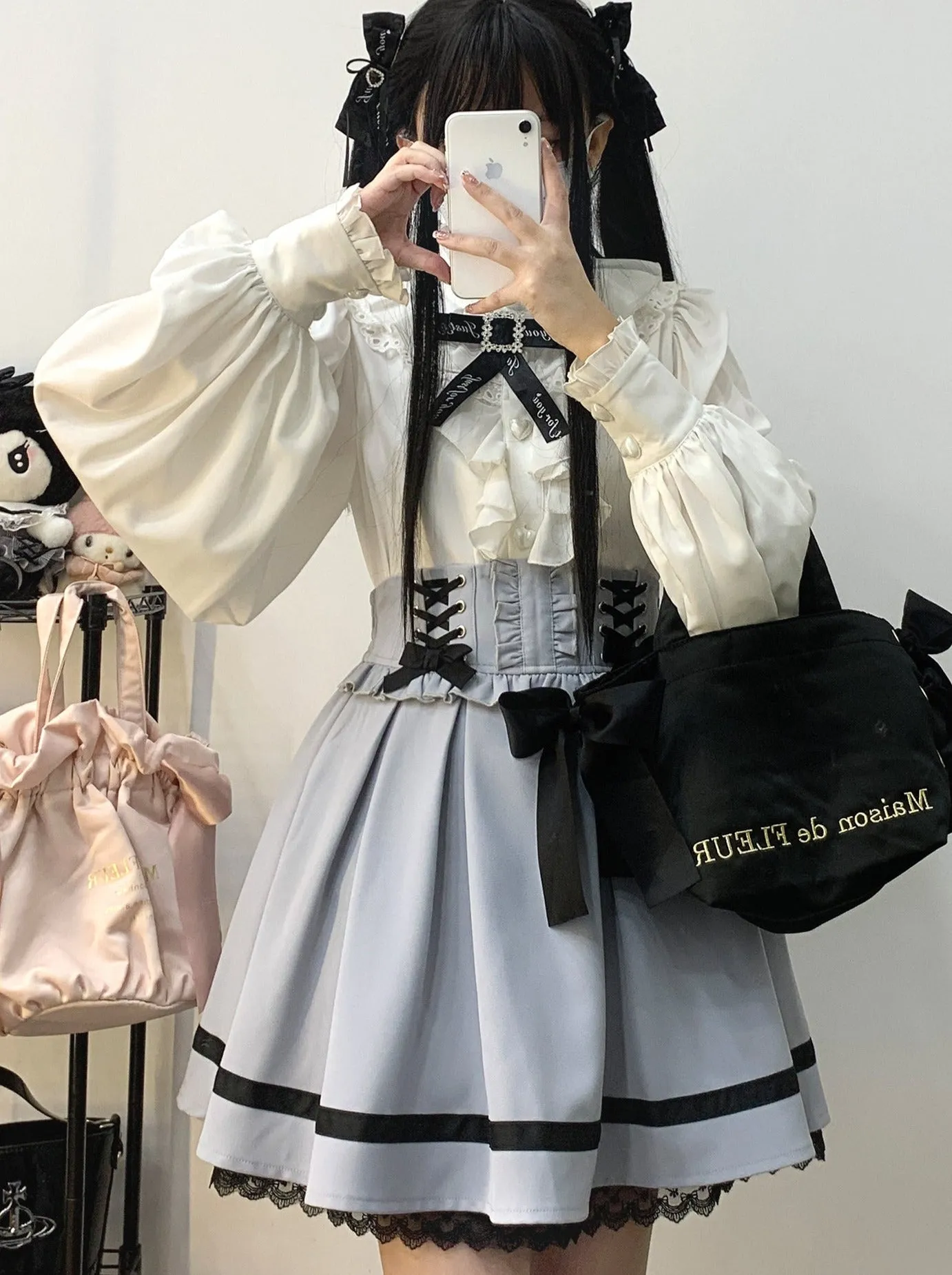 Race -up Waist Frill Chukart